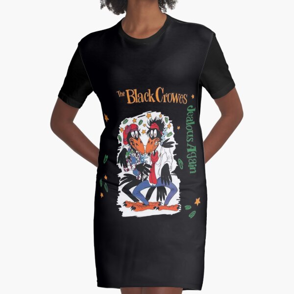 Black Music Band (Crowes) Music Graphic T-Shirt Dress