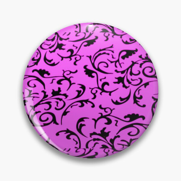 Item preview, ARABIATA 9 bis patterns pink fuschia black Morocco Essaouira flowers leaves design arabesques scrolls decor designed and sold by dragonemma.