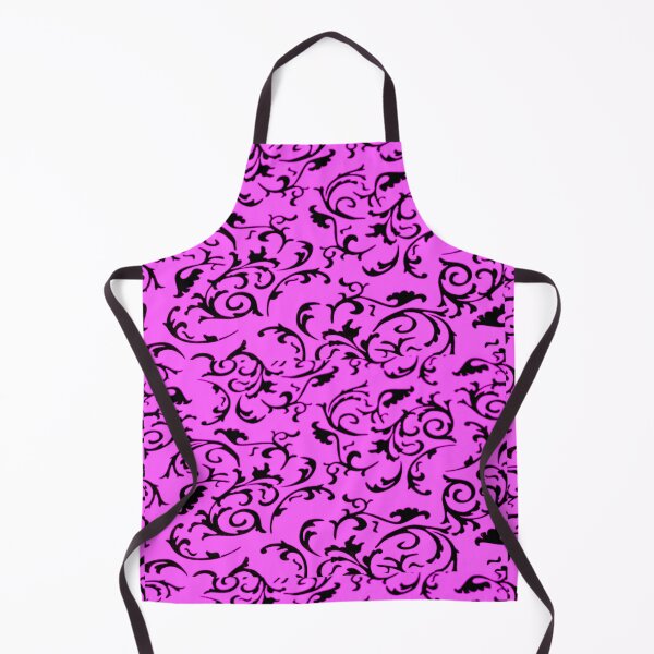 Item preview, ARABIATA 9 bis patterns pink fuschia black Morocco Essaouira flowers leaves design arabesques scrolls decor designed and sold by dragonemma.