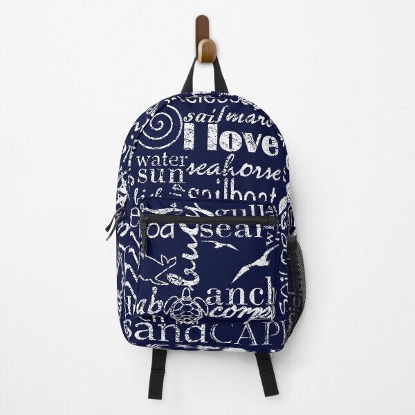 Item preview, I love the sea. Pattern blue white designed and sold by ChrissiCreation.