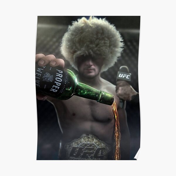 Khabib Nurmagomedov Epic UFC Conor Mcgregor Proper 12 Whiskey Poster