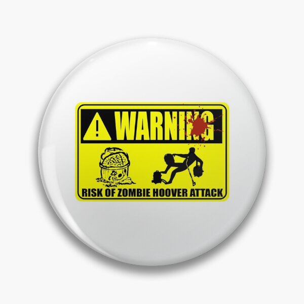 Item preview, zombie hoover attack warning sign funny design designed and sold by PabsCellaneous.