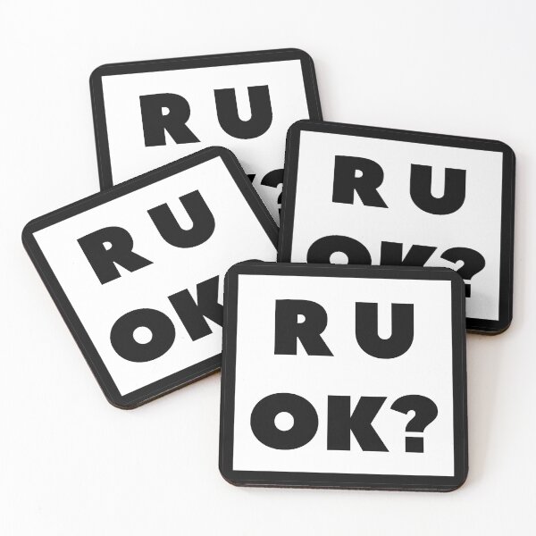 Item preview, r u ok? black and white designed and sold by violetcho.