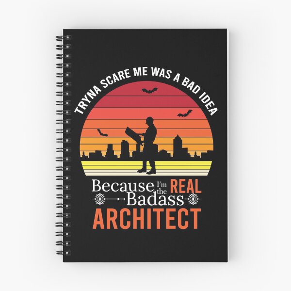 Item preview, Funny retro Halloween Bad ass Architect t shirt design designed and sold by anins-azuree.