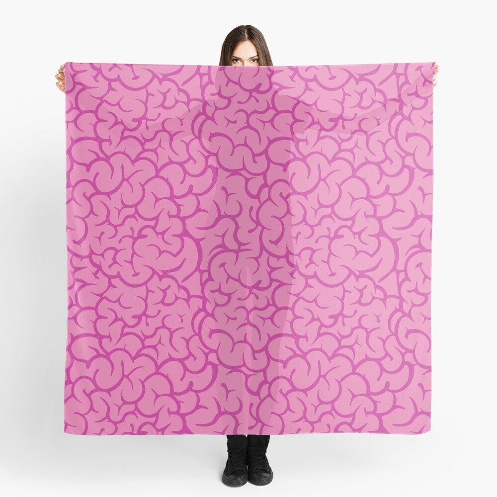 Pink brains pattern Scarf