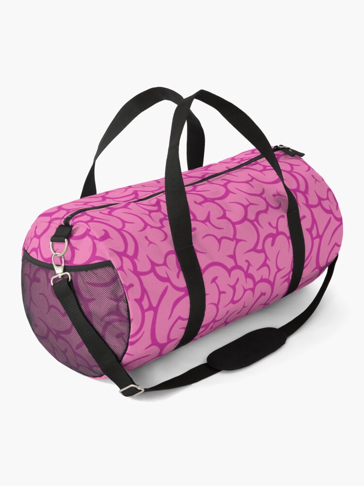 Alternate view of Pink brains pattern Duffle Bag