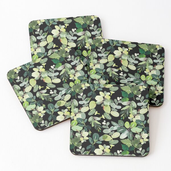 Item preview, Green Foliage on Black designed and sold by Sidetracks.