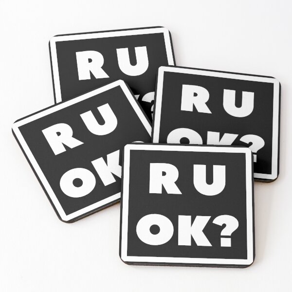 Item preview, r u ok? black and white designed and sold by violetcho.