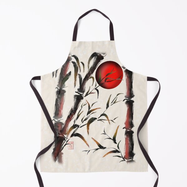 Item preview, Sumie bamboo forest with a red rising sun designed and sold by CuisineCat.