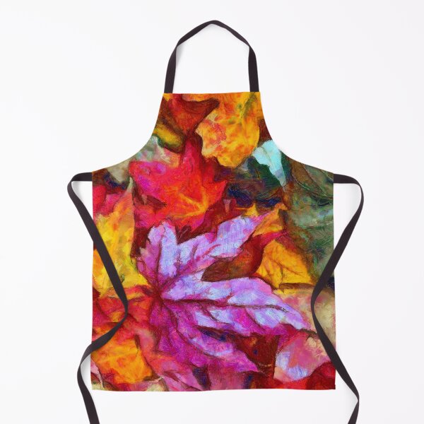 Item preview, Painted red, orange and yellow maple leaves in impressionist style designed and sold by AnnaMelekhina.