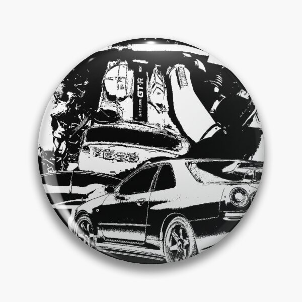 Item preview, Skyline R34+Engine Black [Black and White] designed and sold by oldschooljdm.