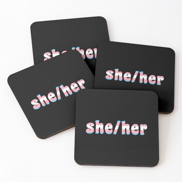 Item preview, She/Her Pronouns With Trans Flag designed and sold by GasparArts.