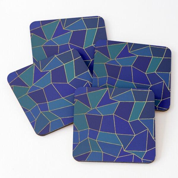 Item preview,  Mosaic, blue triangles  geometric pattern  designed and sold by MariaMarinova.
