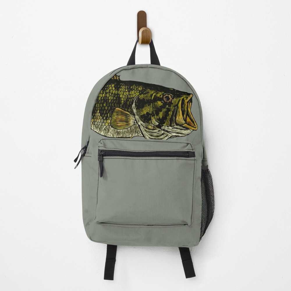Bass Fish Backpack for Sale by Kathryn Shaw - Wildflies