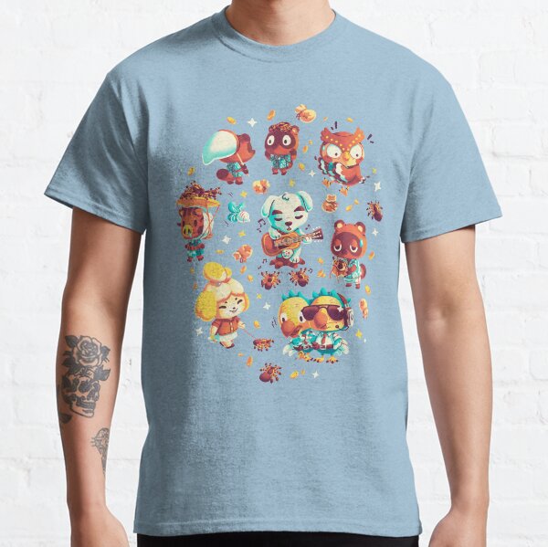 Tarantula Island - Motif de croisement d'animaux - Isabelle, Tom Nook, Blathers, New Horizons, KK Slider, Daisy Mae T-shirt classique