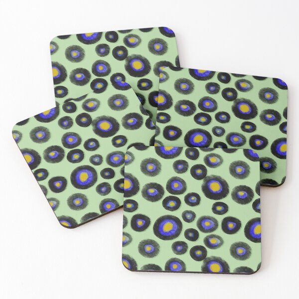 Item preview, Abstract tricolor circles pattern  designed and sold by purumArt.