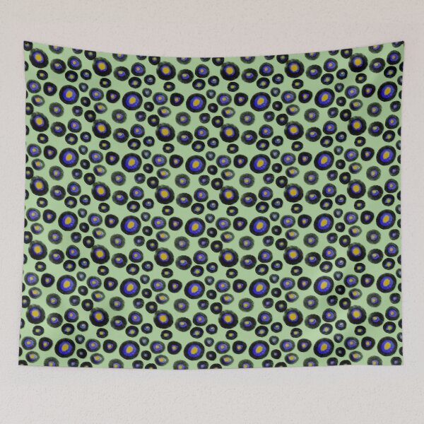 Item preview, Abstract tricolor circles pattern  designed and sold by purumArt.