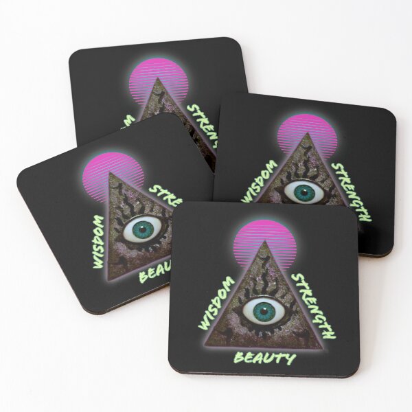Item preview, Wisdom Strength and Beauty All Seeing Eye Setting Sun Egyptian Gothic Emo Goth Illuminati Masonic  designed and sold by Funtimedesign.