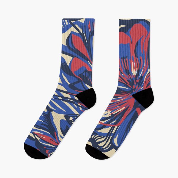 Item preview, Red and Blue Blossom designed and sold by Amanda Klimek.