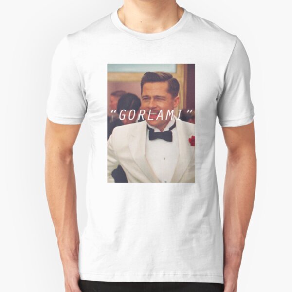 Inglourious Basterds 'Gorlami' Brad Pitt T-Shirt Slim Fit T-Shirt