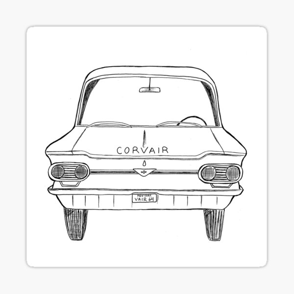&ldquo;1964 Corvair&rdquo; Sticker for Sale by pineapplestreet | Redbubble