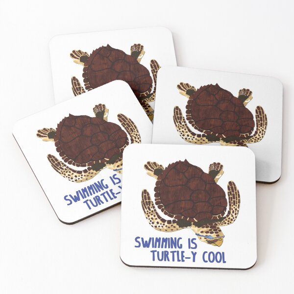 Item preview, Swimming is Turtle-y Cool! designed and sold by Ben Doney.