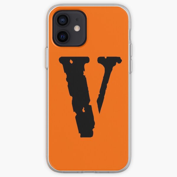 Logotipo de Vlone negro sobre amarillo Funda blanda para iPhone