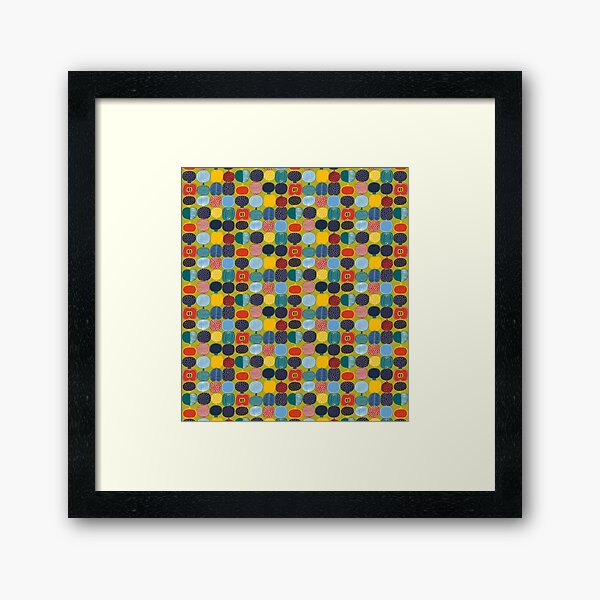 marimekko kompott design Framed Art Print