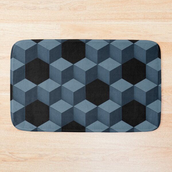 Item preview, Simple 3D blue cubes pattern designed and sold by holdmypixels.
