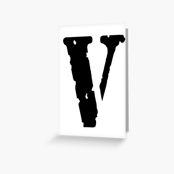 Vlone Logo Schwarz auf Weiß\