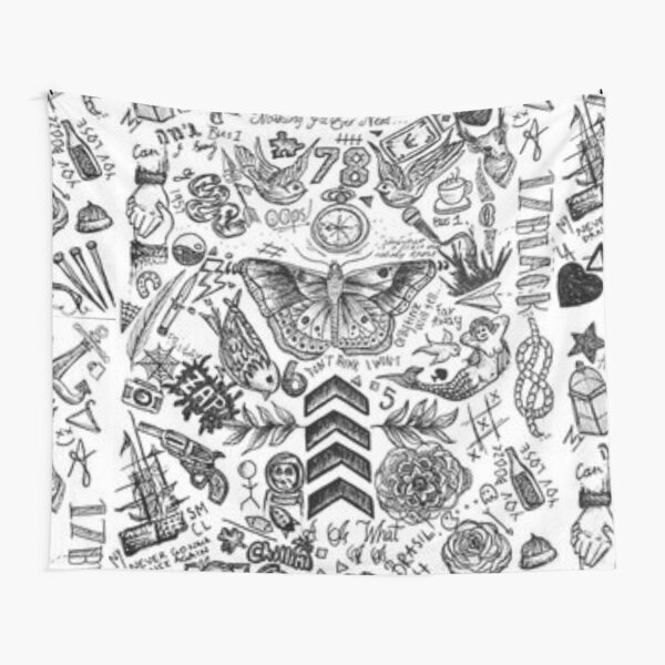 One Direction Tattoos Tapestry