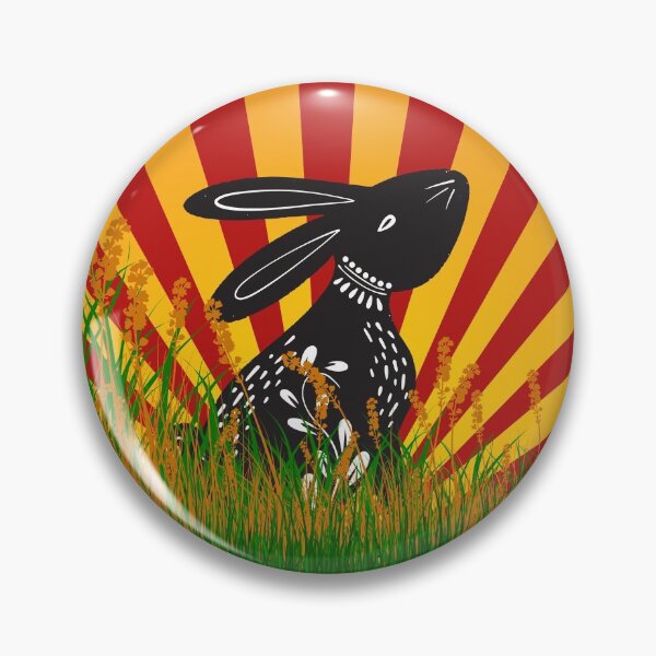 Item preview, Totem rabbit in tall grass designed and sold by Ashley Dennis.