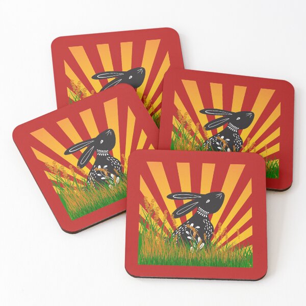 Item preview, Totem rabbit in tall grass designed and sold by Ashley Dennis.