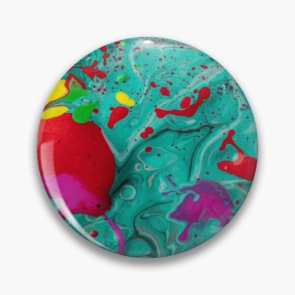Item preview, Color flow turquoise red speckles designed and sold by amagaclothing.