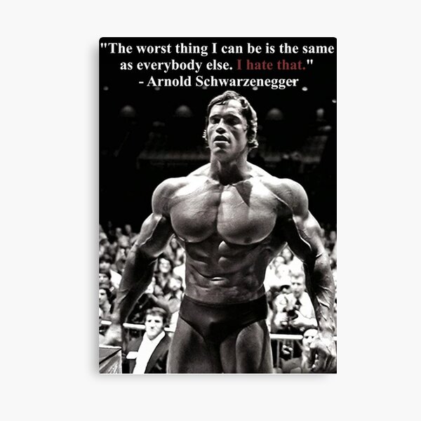 Arnold Motivational Quote Canvas Print