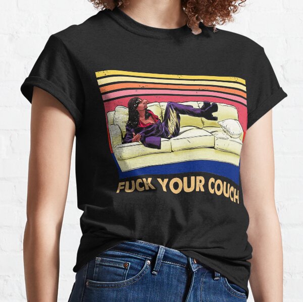 Vintage Fuck your couch Girl on Sofa Classic T-Shirt