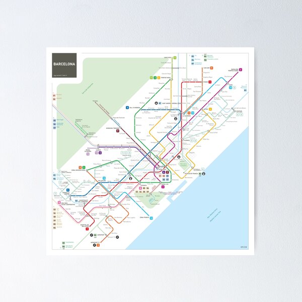 Item preview, Barcelona metro map designed and sold by Jug Cerovic.