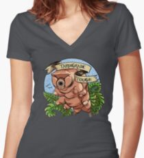 Camiseta entallada de cuello en V Tardígrado Tough Crest