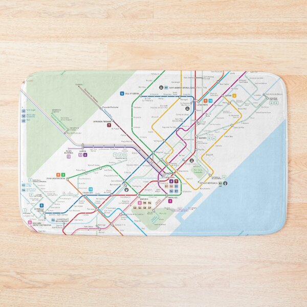 Item preview, Barcelona metro map designed and sold by Jug Cerovic.