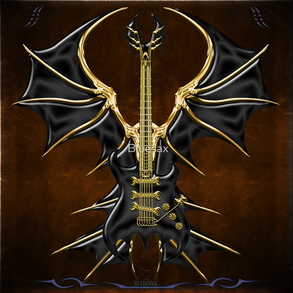 Black Dream Gothic Guitar By Bluesax Redbubble