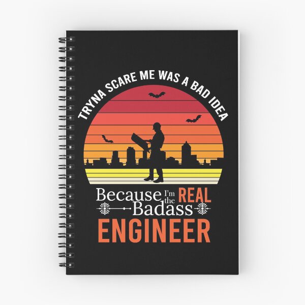 Item preview, Funny Retro Halloween Bad ass Engineer t shirt design designed and sold by anins-azuree.