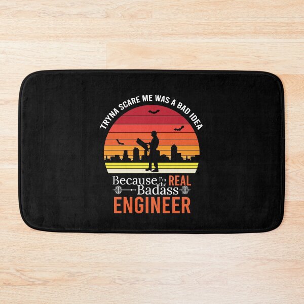 Item preview, Funny Retro Halloween Bad ass Engineer t shirt design designed and sold by anins-azuree.