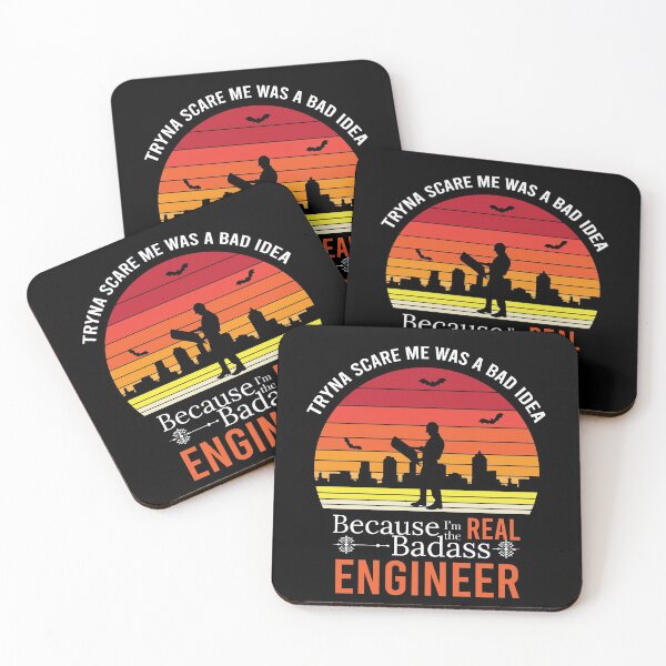 Item preview, Funny Retro Halloween Bad ass Engineer t shirt design designed and sold by anins-azuree.