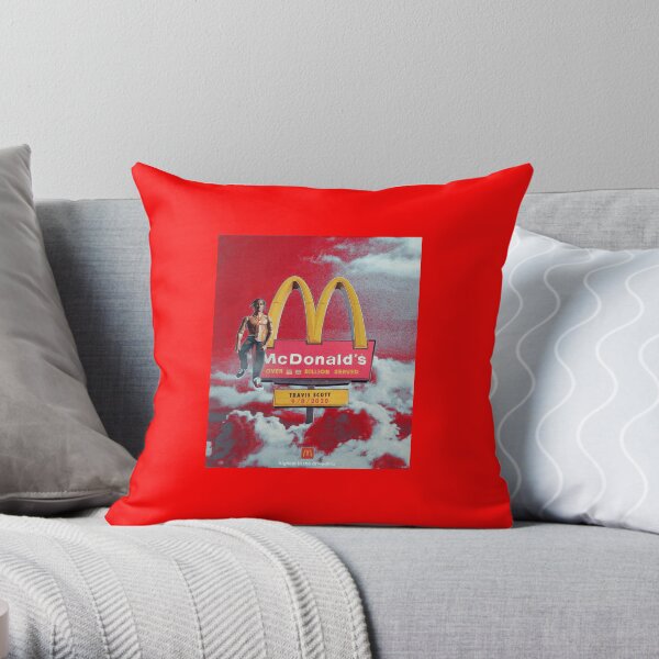 Travis scott x Mac donald's Throw Pillow