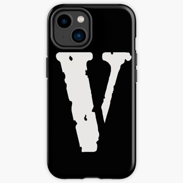 Logotipo de Vlone blanco sobre negro Funda resistente para iPhone