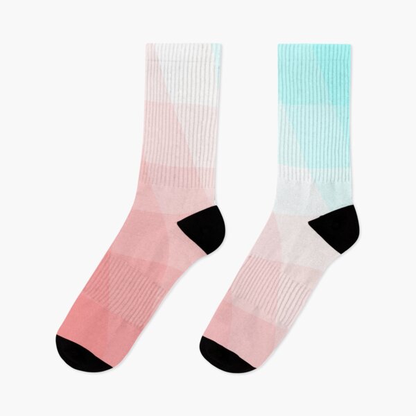 Item preview, Pastel Cyan Light Echos Geometric Pink Sherbert Vector Pattern designed and sold by patternsoup.