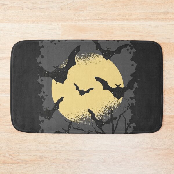 Item preview, Spooky Bat Colony | Cauldron of Bats Flying Over the Moon designed and sold by SLAG-Creative.