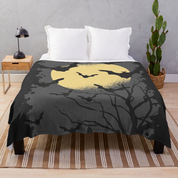 Item preview, Spooky Bat Colony | Cauldron of Bats Flying Over the Moon designed and sold by SLAG-Creative.