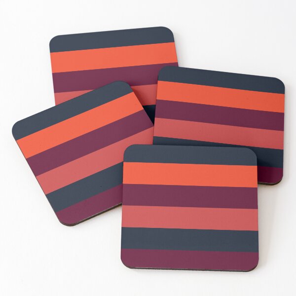 Item preview, Maroon orange navy stripes designed and sold by likebakerdo.