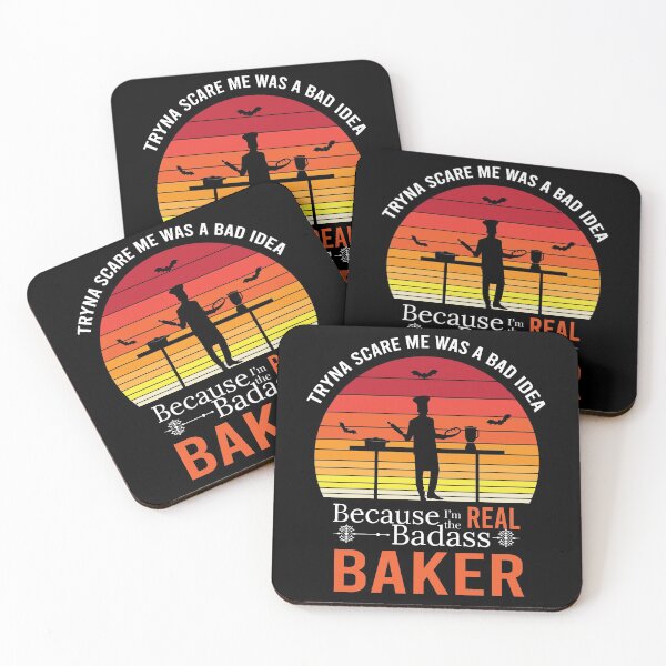Item preview, Funny Retro Halloween Bad ass Baker t shirt design designed and sold by anins-azuree.